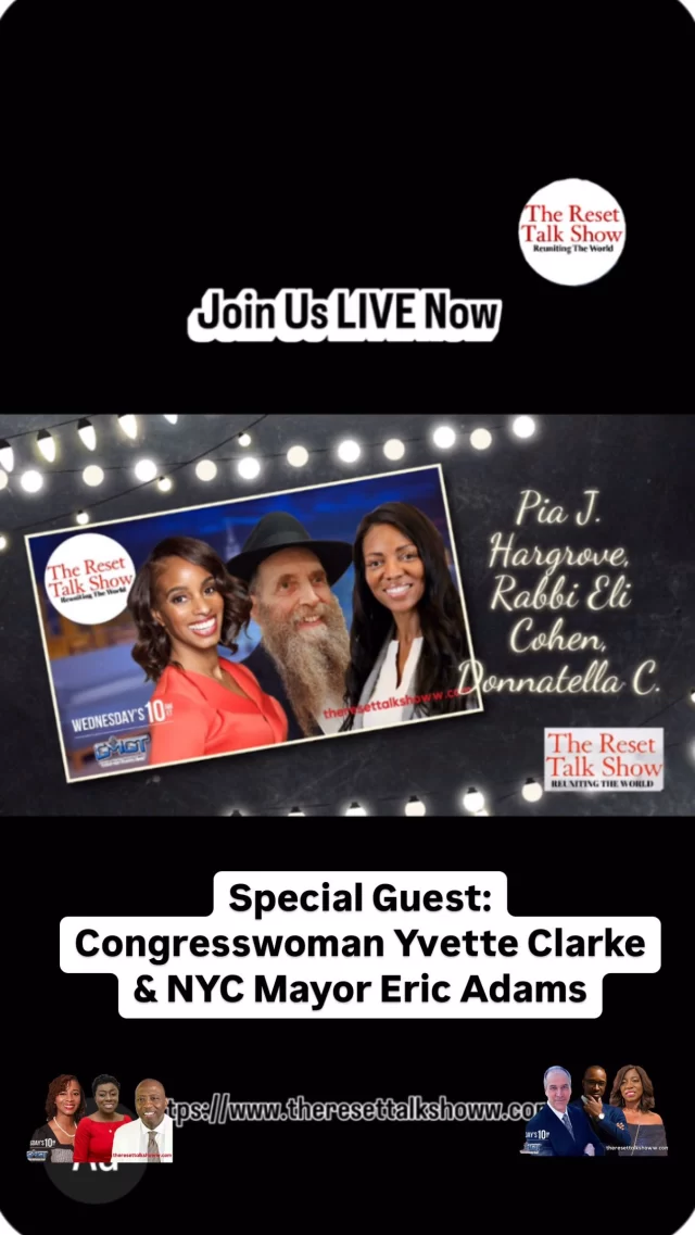 ✨ Season 5, Episode 258: LIVE Today! ✨

Your midweek reset is here 🌍🗽

🎙️ Join JR Giddings and your Reset Talk Show panel:
Rabbi Eli Cohen, Jeff Dismuke, Dr. ShelleyAnne Giddings, Pia Hardgrove, Pastor Louis Straker Jr., Patricia Cummings-Reilly, Melnia Cordis Esq., and Donnatella C. as we unpack this week’s most important conversations. Gigi @smartgyalmusic 🔈 🎥 

📺 Show Order:
1️⃣ Floods in Texas 🌊
2️⃣ Congresswoman Yvette Clarke @ 10:20 🗳️
3️⃣ NYC Mayor Eric Adams @ 11:00 🏙️
4️⃣ Dr. Weigand @ 11:30 🩺
5️⃣ Feel Good Section: TSA & Knicks’ New Coach 🛫🏀

✨ We stream LIVE every Wednesday, 10 AM - 12 PM ET on:
🔹 GMGT Live
🔹 Twitch
🔹 Facebook
🔹 The Reset Talk Show (https://www.theresettalkshoww.com)

📢 Join the conversation. Reunite the world. #TheResetTalkShow

💙